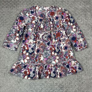 Liberty Of London X Target Top Womens XS Multicolor Floral Ruffle Tunic Boho